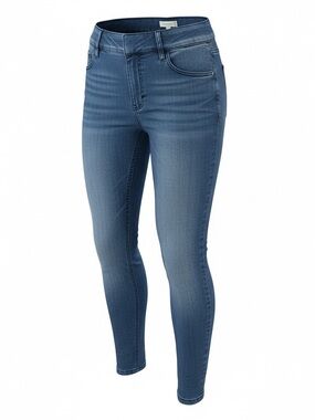 CAbi Women’s Size 6 Mid-Blue Skinny Jeans Hip-zip
